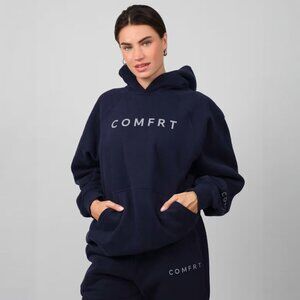 Comfrt Tranquil Hoodie in Navy Oversized Unisex Size Medium NWT